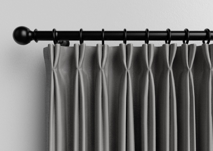 Akoya Faux Silk, Lustre Steel Grey - Made to Measure Curtain - Image 10